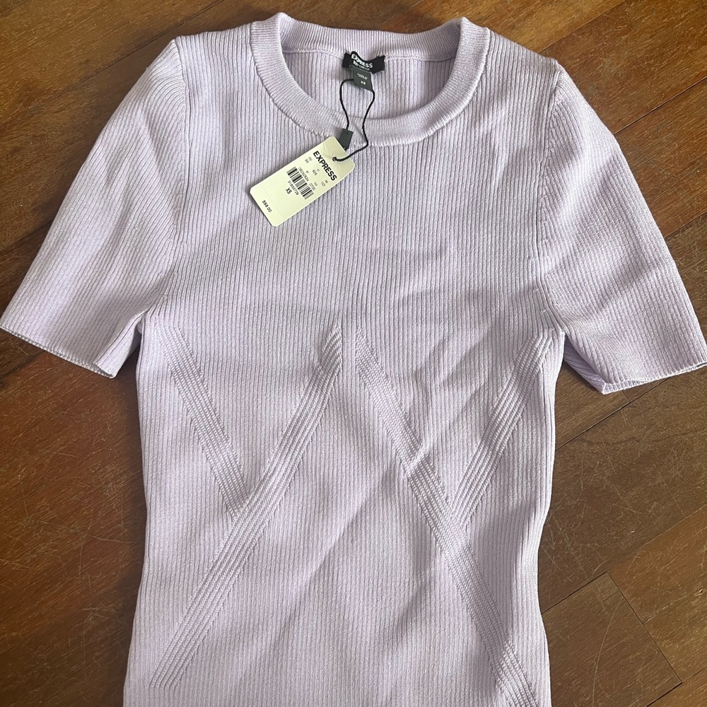 Express short sleeve knit top